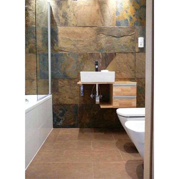Płytki Łupek California Gold naturalny 60x40x1,2 cm - podłoga ściany