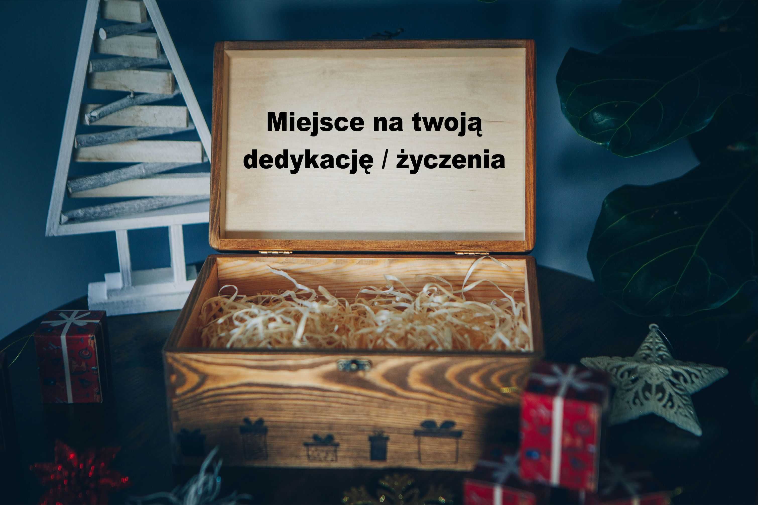 Skrzynka Drewniana Wesołych Świąt - Mikołaj / Boże Narodzenie