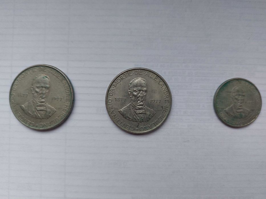 Moedas 25$ e 2$50 - Comemorativas Alexandre Herculano