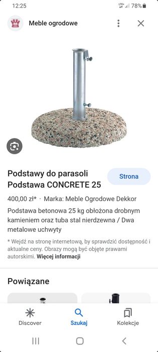 Podstawa pod parasol