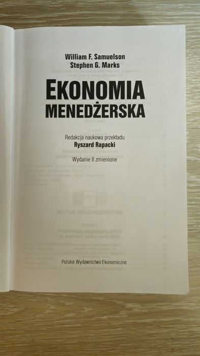 Ekonomia menedżerska – Samuelson, Marks, PWE