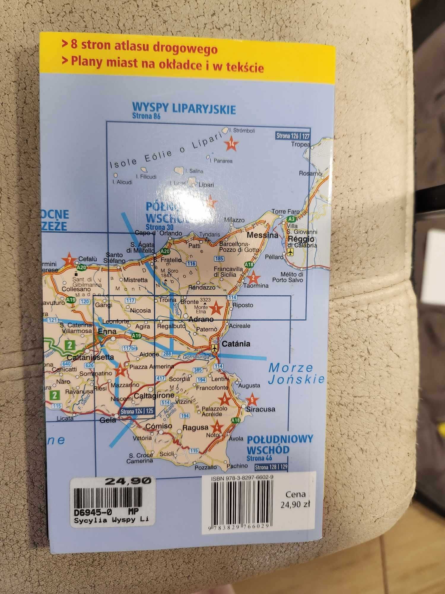 Sycylia Wyspy Liparyjskie z atlasem drogowym MARCO POLO 2009