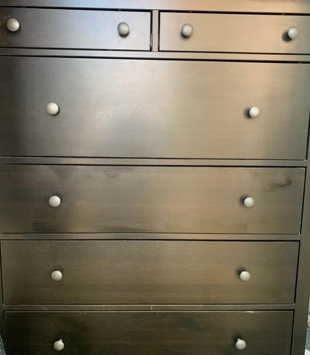 IKEA komoda czarna/brąz szafka