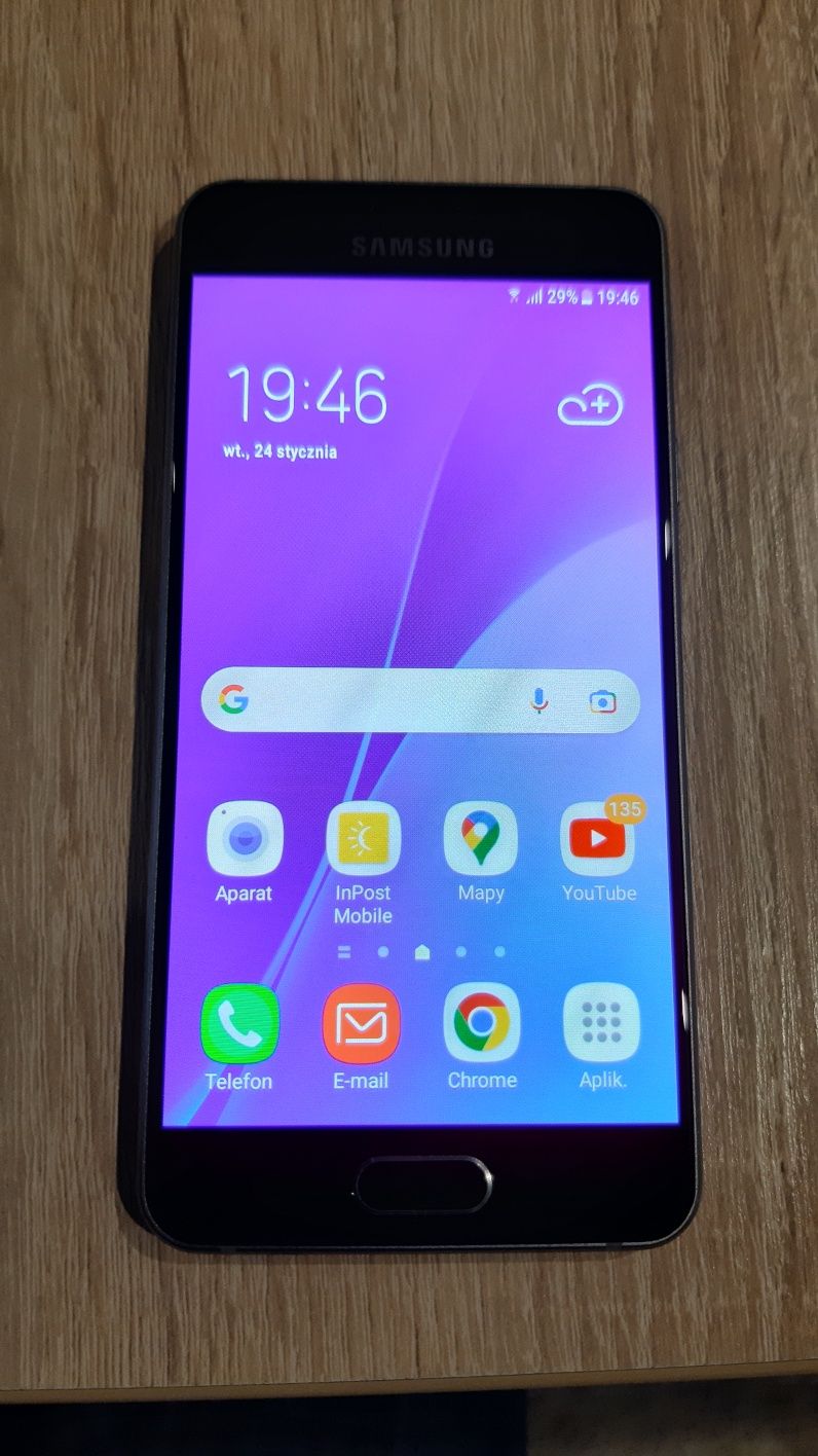 SAMSUNG Galaxy A3 czarny szklany komplet