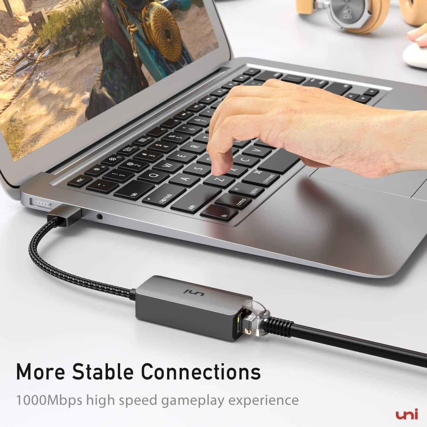 UNI karta sieciowa USB 3.0 RJ45 Gigabit Ethernet Adapter do PC laptop