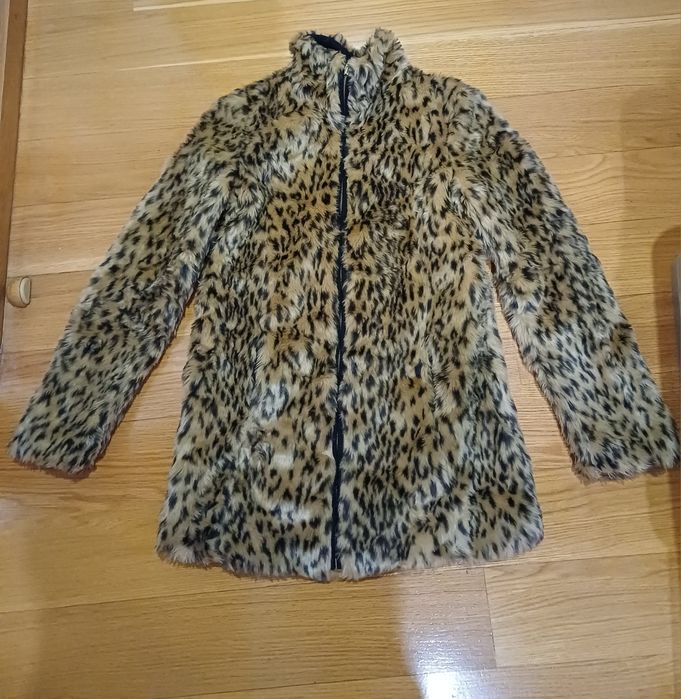 Casaco animal print de pêlo