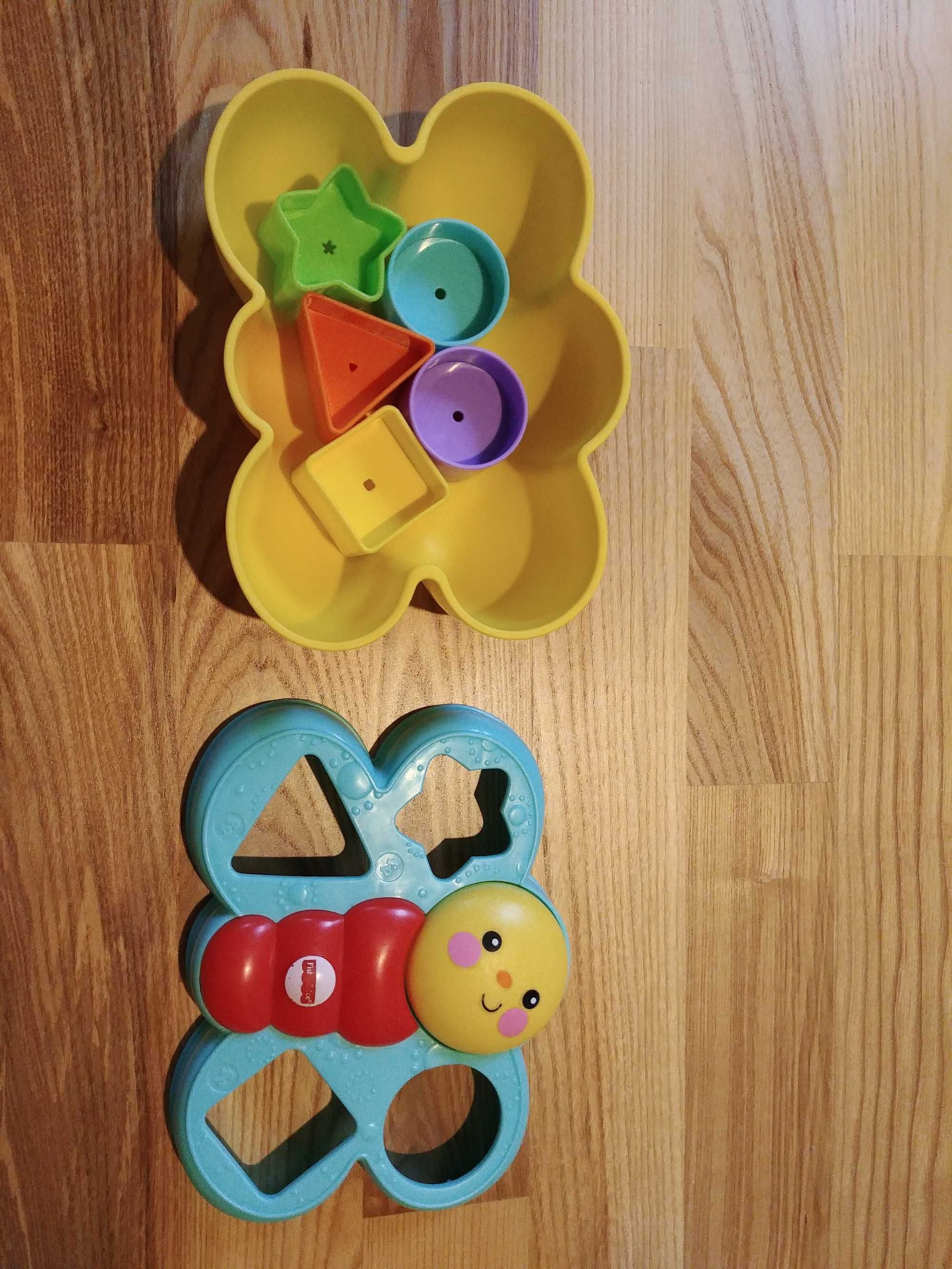 Fisher Price zestaw zabawek: piesek Snoopy, motylek, pelikan, telefon
