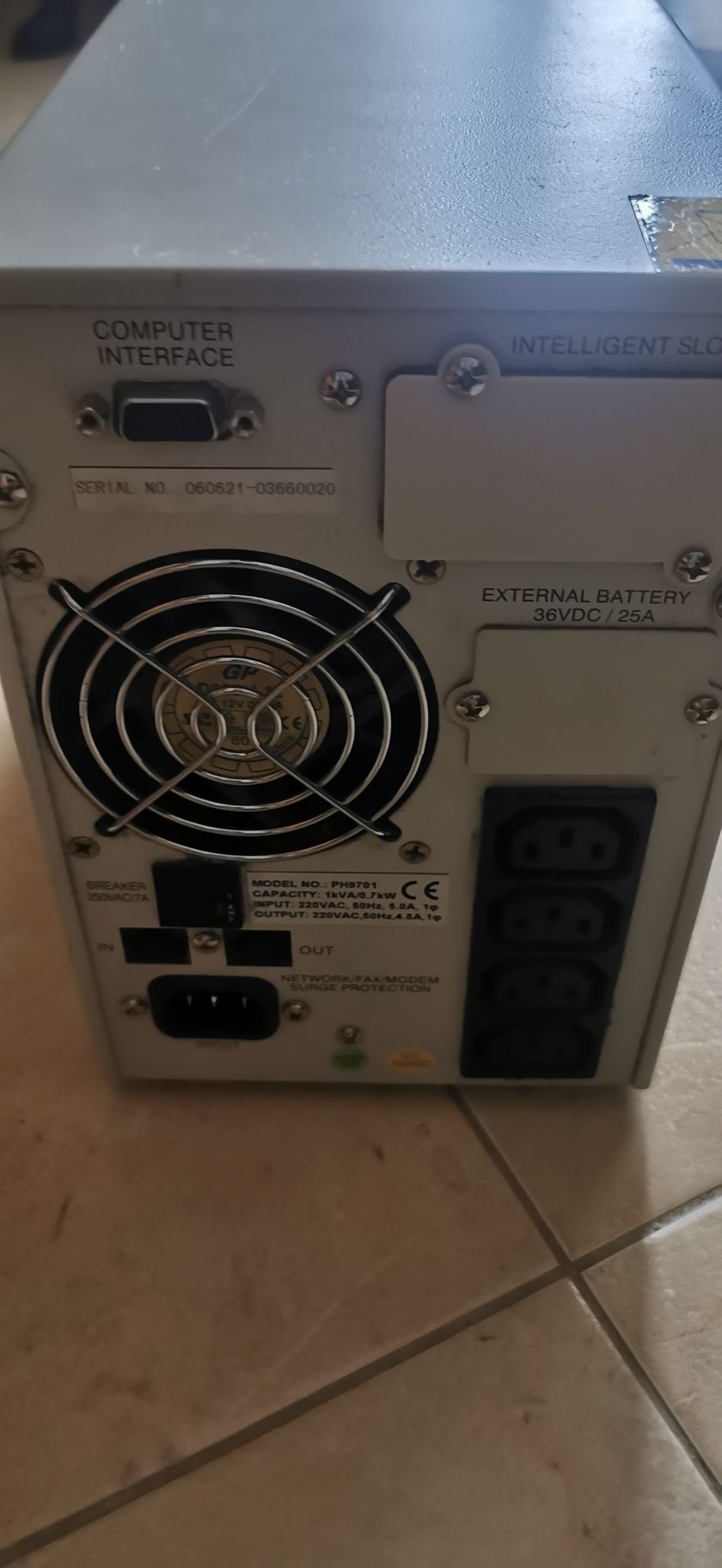 UPS Phasak 1 Kva/ 0.7kw