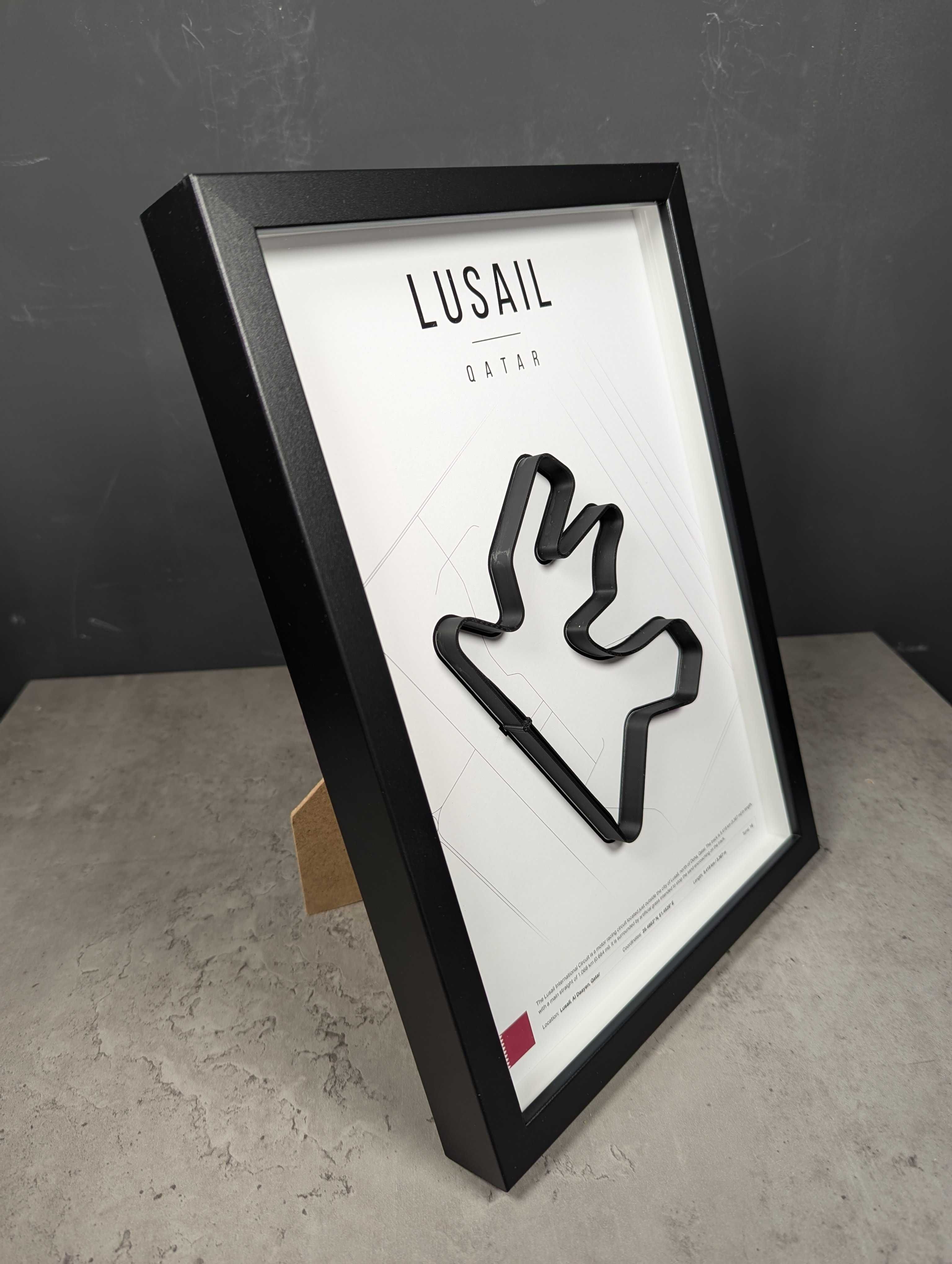 Об'ємна Рамка з 3D Трасою LUSAIL Circuit Лусаїл 32x23x3 F1 Qatar GP