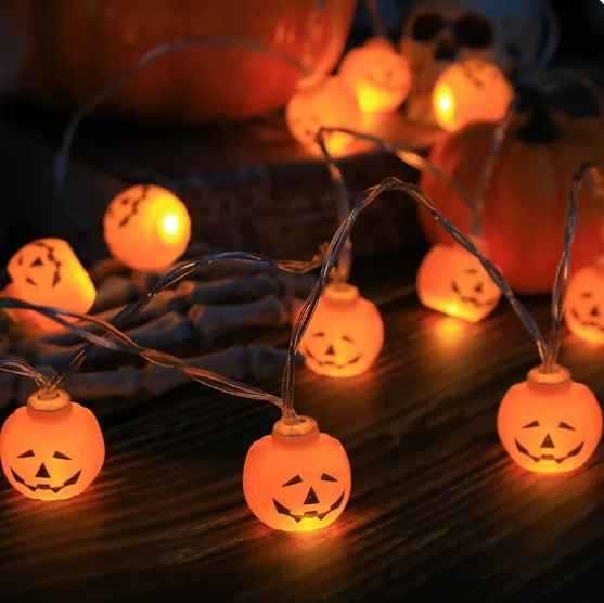 ZESTAW LAMPEK HALLOWEEN Dekoracje Ozdoby Światełka LED Oko Dynia HIT