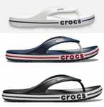 Чоловічі В'єтнамки Крокси Crocs Bayaband Flip Унісекс Чорні Сині Білі