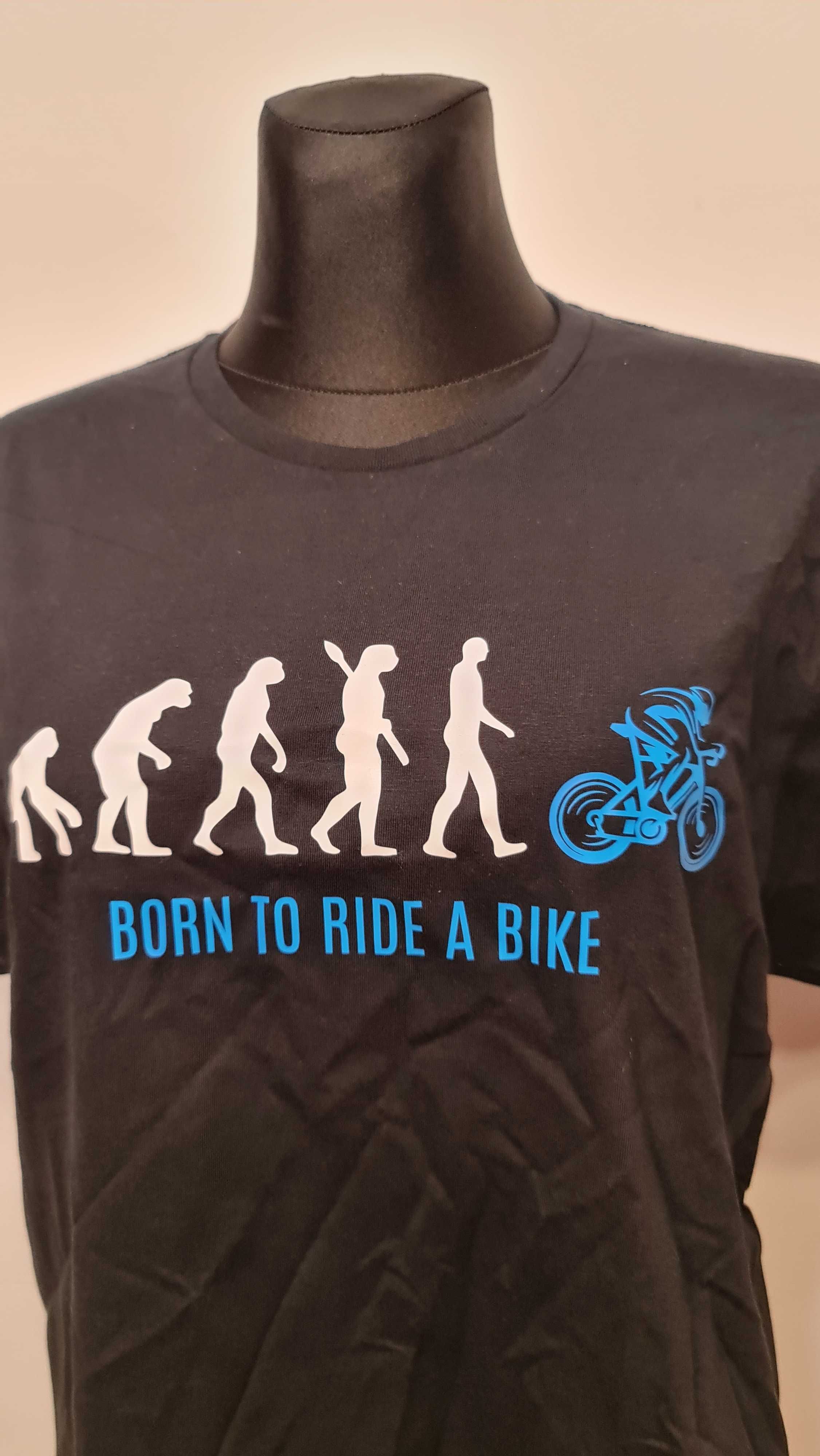 1187a Nowa Koszulka Born To Ride A Bike rozmiar M
