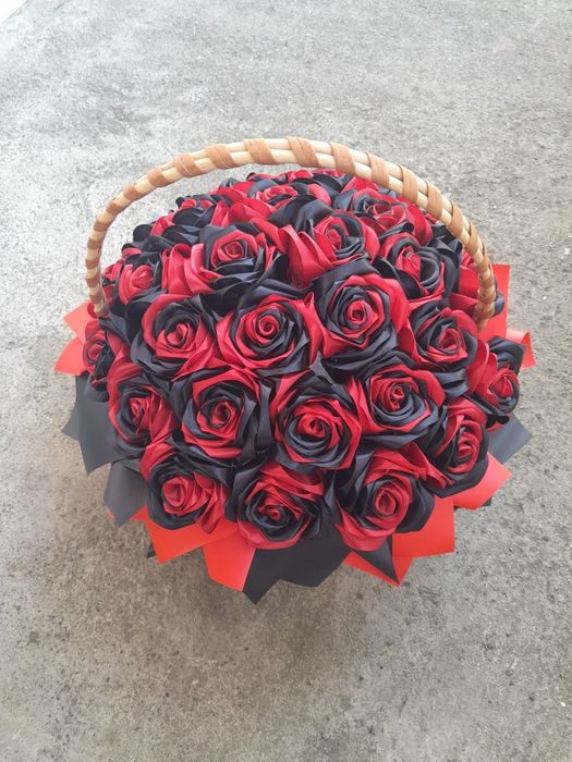 Букет з атласних стрічок для Героя