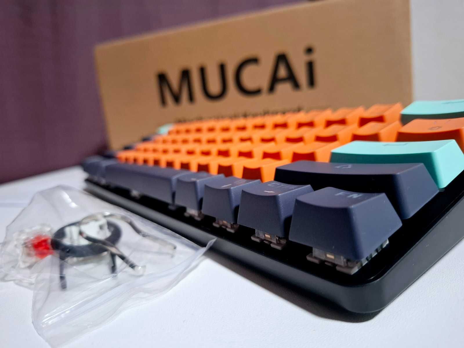 Нова механічна ігрова клавіатура MUCAI MKA610B RGB Red Switch Hot Swap