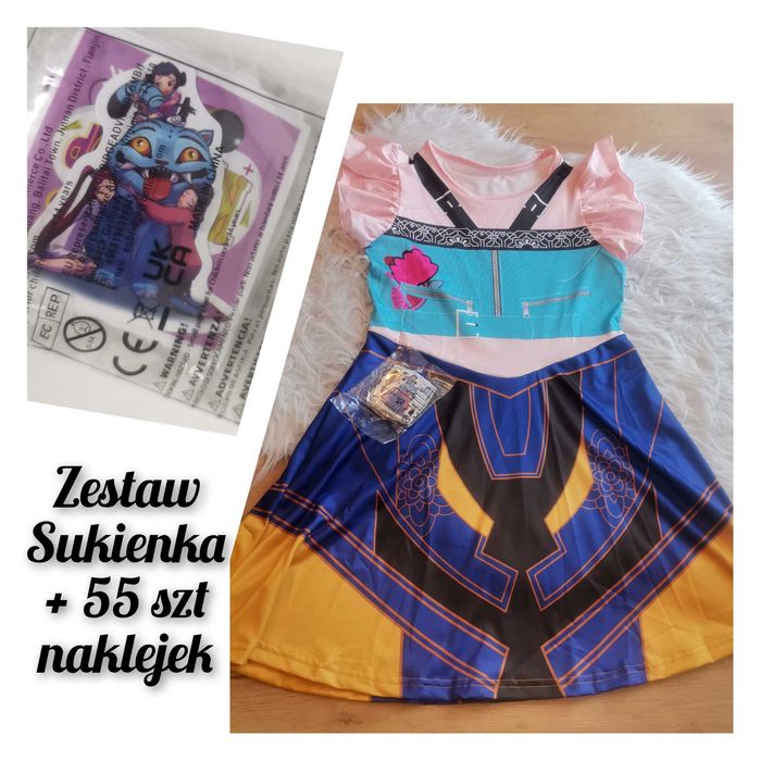 Nowy Strój Zoe 134/140 przebranie ZOE kostium Rumi Hantrix Naklejki 55