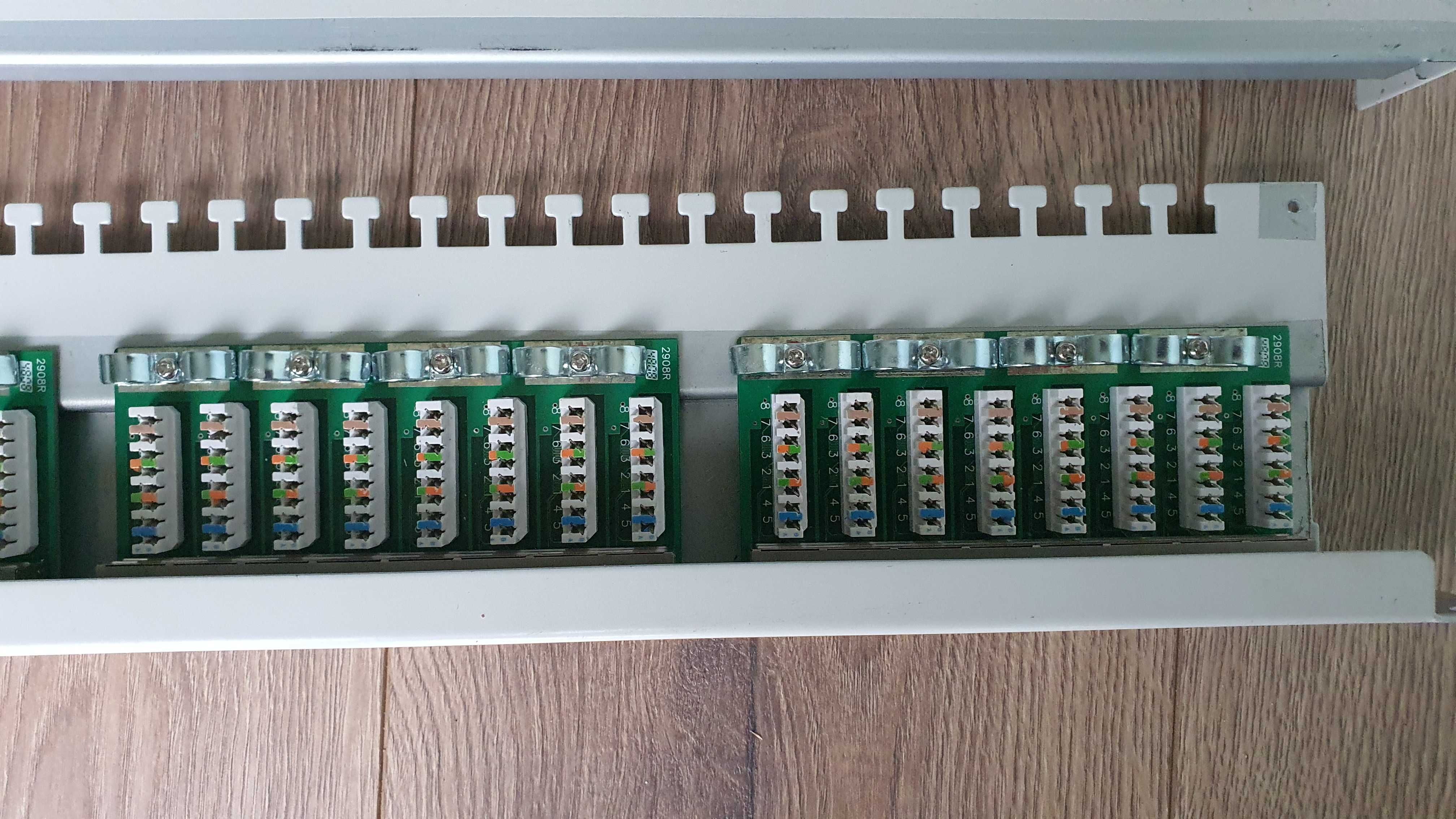 Patch panel patchpanel LAN panel 24xRJ45 UTP kat.5e 19cali wysokość 1U