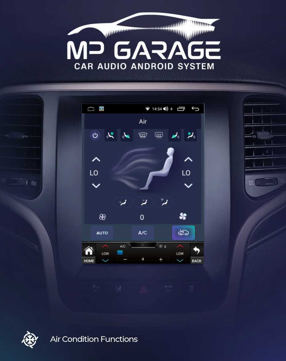 Radio Android Jeep Grand Cherokee "Tesla Style" 4G Qled CP/AA Montaż