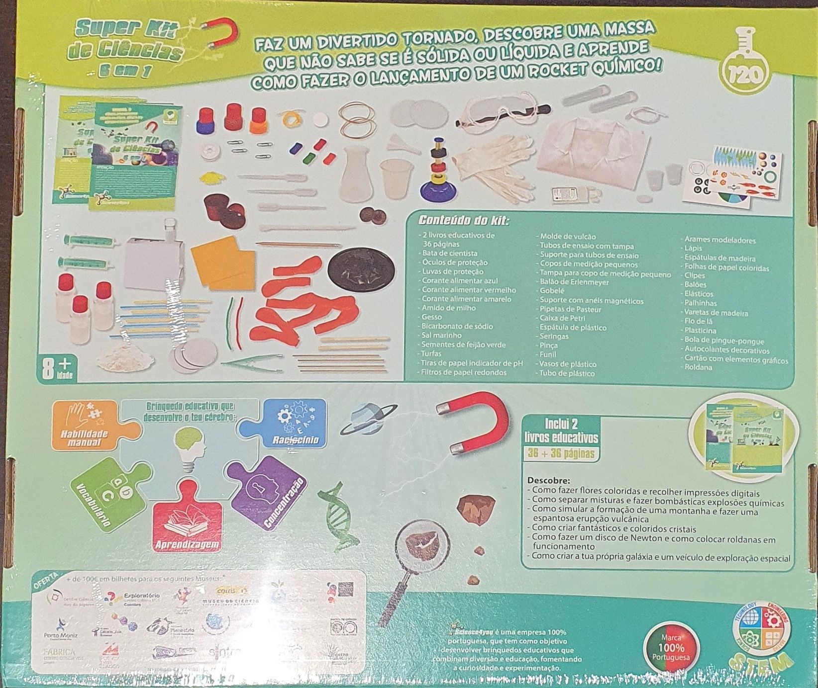 Super kit de Ciências, está novo, ainda com o plástico  de embalagem.