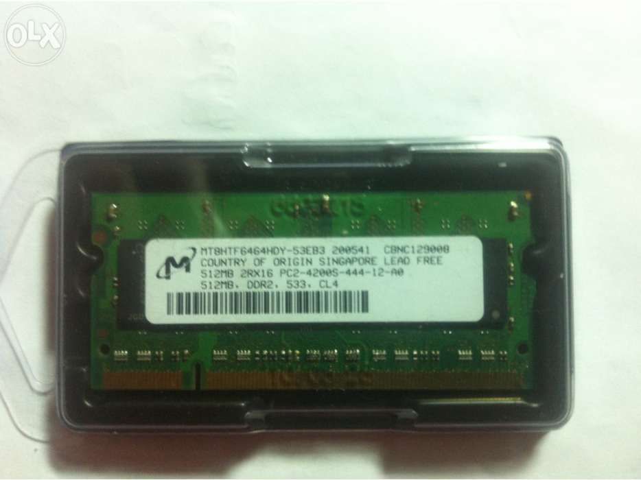 Memória RAM ddr2 512mb laptop