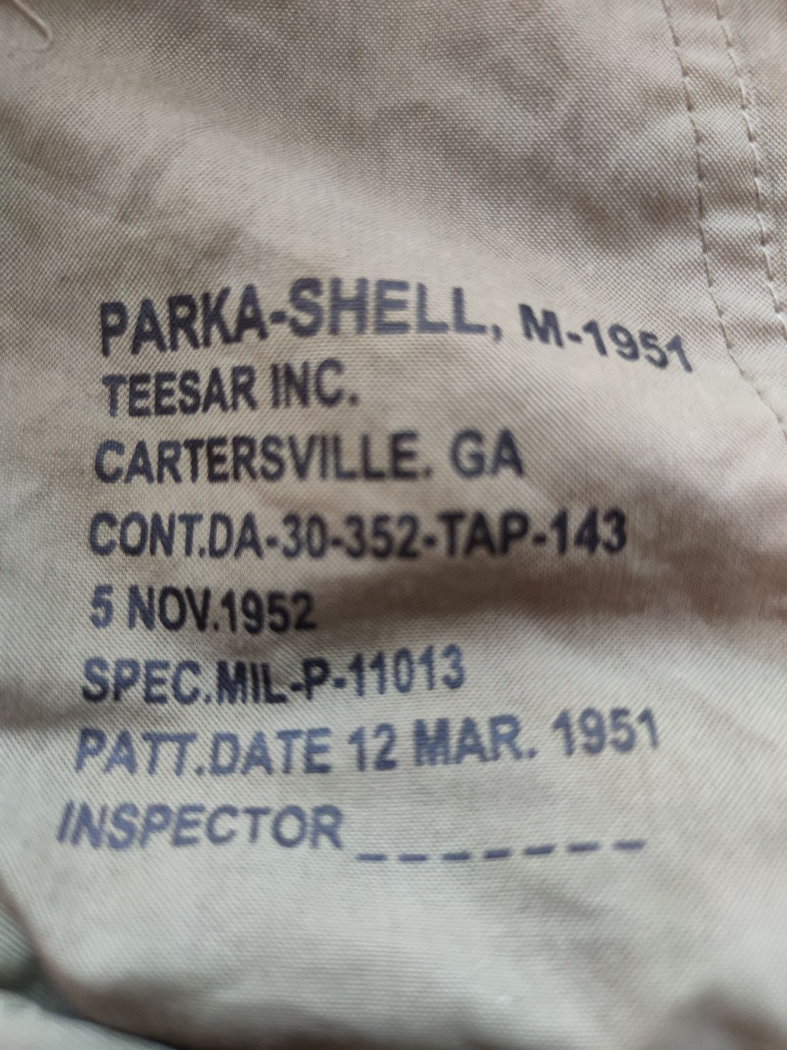 Parka-Shell USArmy M-1951 z 1974 r Oryginal IDEALNA rozm. M
