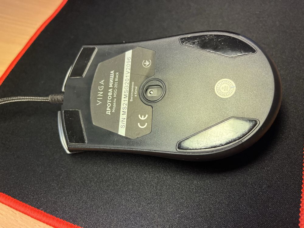 Мишка Vinga MSG-201 USB Black