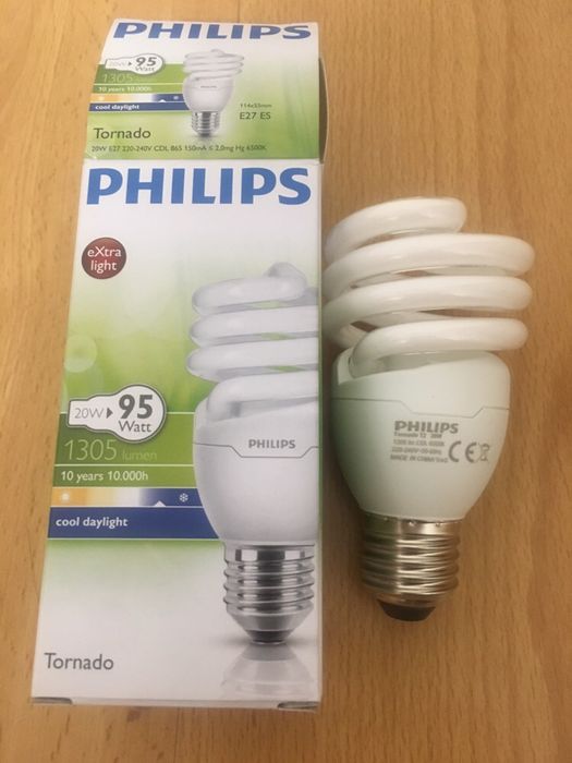 Philips Tornado T2 20W i 23W E27 Лампочка, Germany