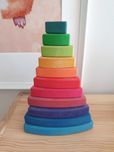 Grimm's, drewniana wieża, sorter, trójkąt, 22 cm