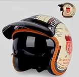 Kask motocyklowy route66 retro vintage