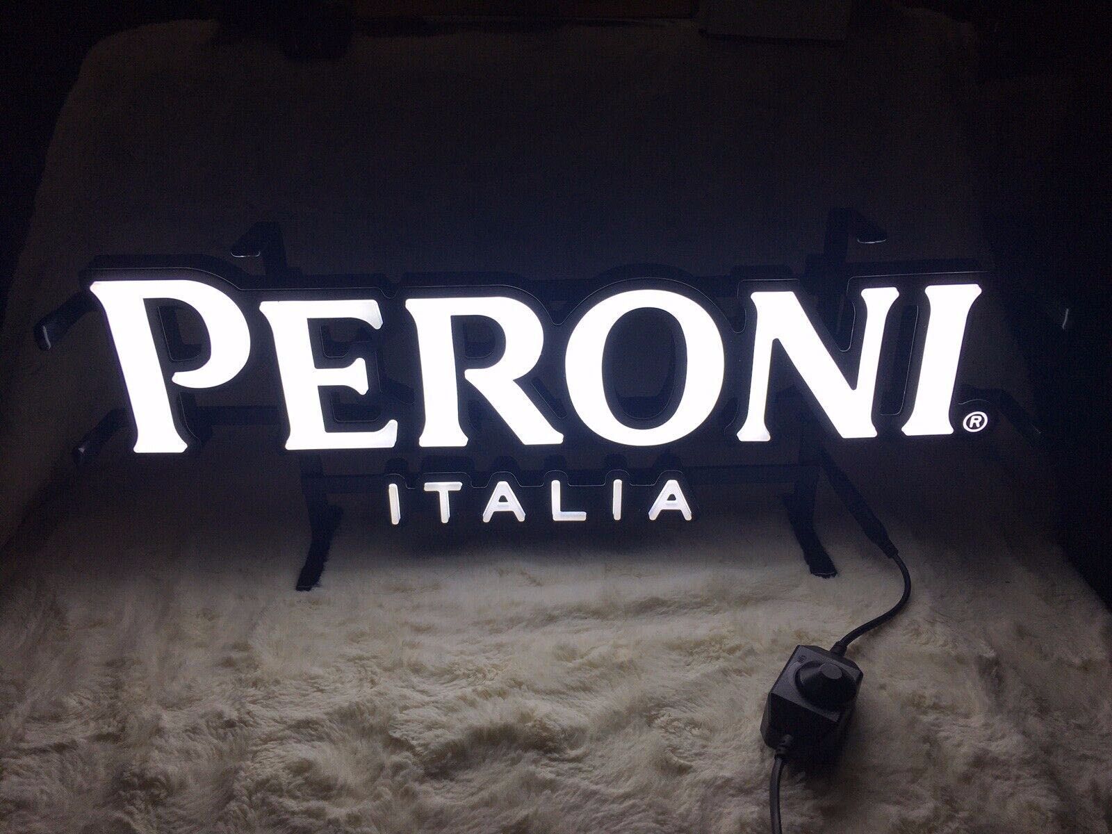 Reclamos luminosos LED a marca de cerveja Italiana Peroni