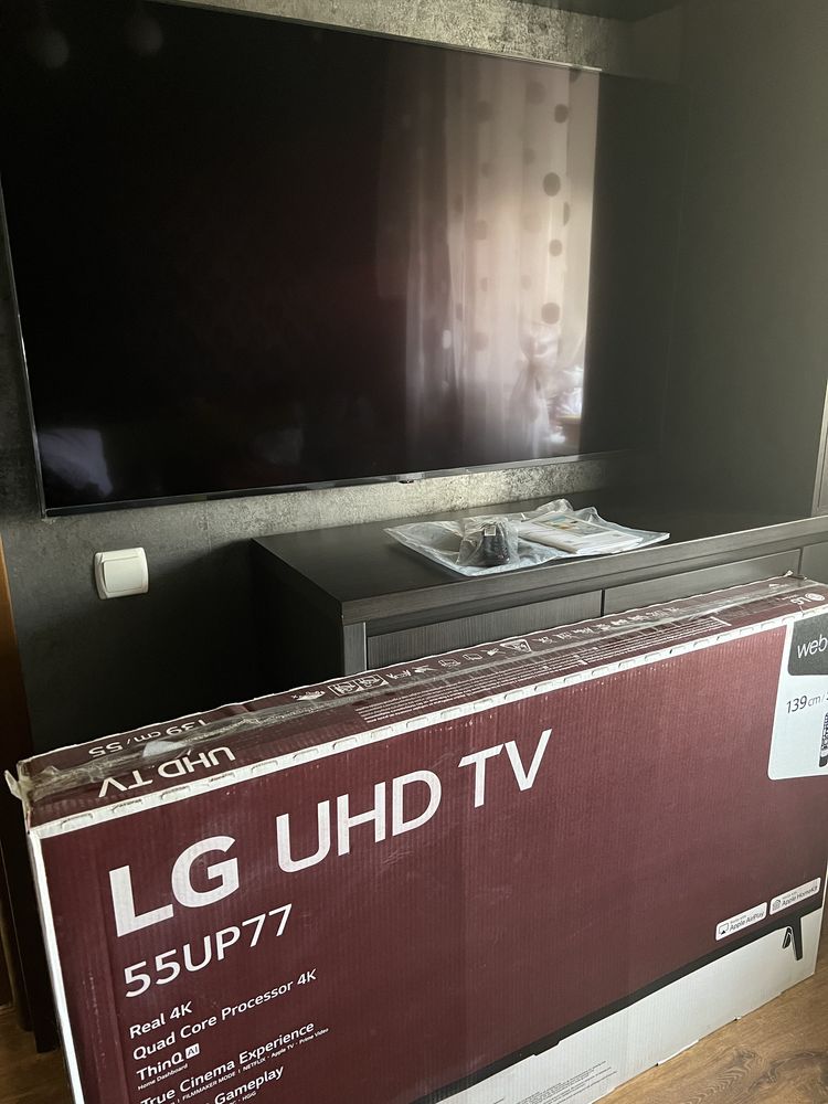 Смарт телевизор LG 55" модель 55UP77006LB Новый
