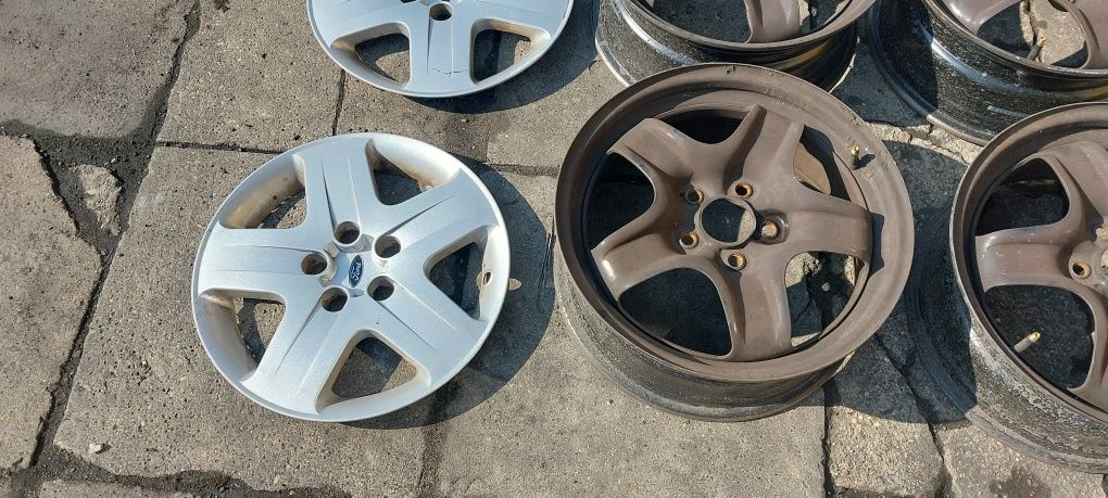 Felgi strukturalne Ford 5x108 6,5J16 ET47,5 + kołpaki. Oryginał!