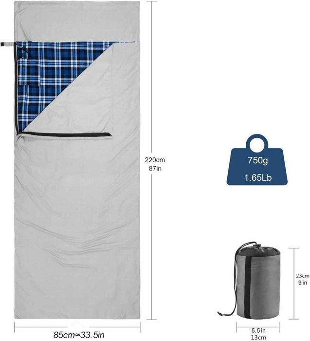 Вкладиш в спальний мішок з підігрівом 60С від Power Bank USB 90х220