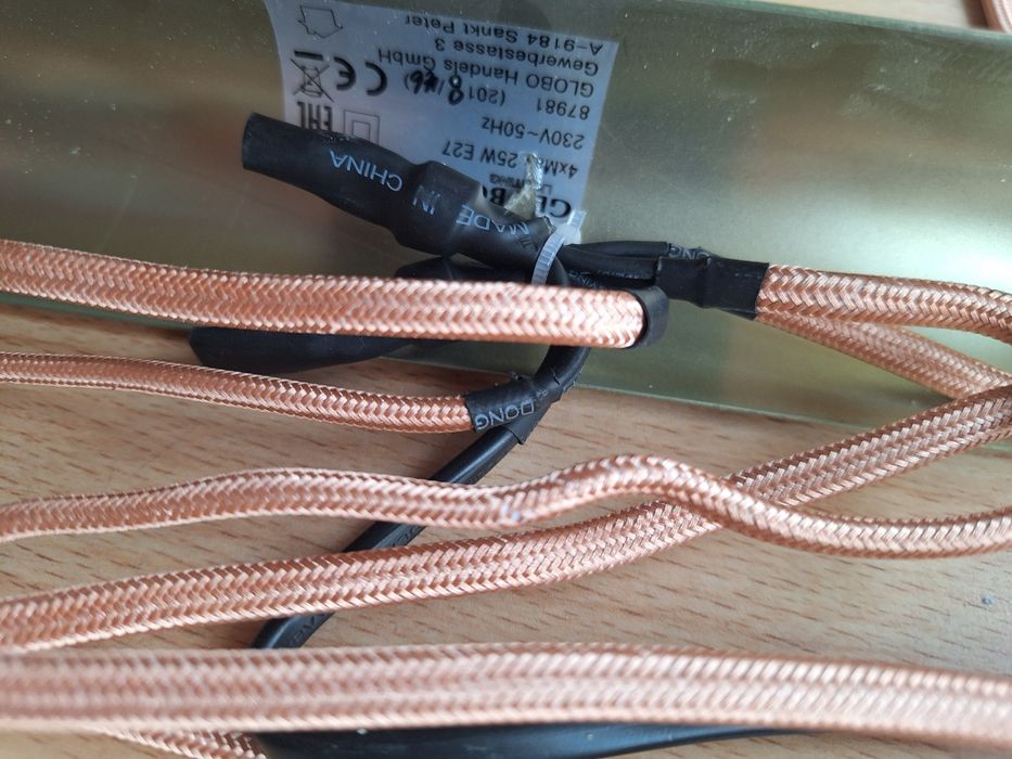 Żyrandol złoty lampa wisząca sufitowa