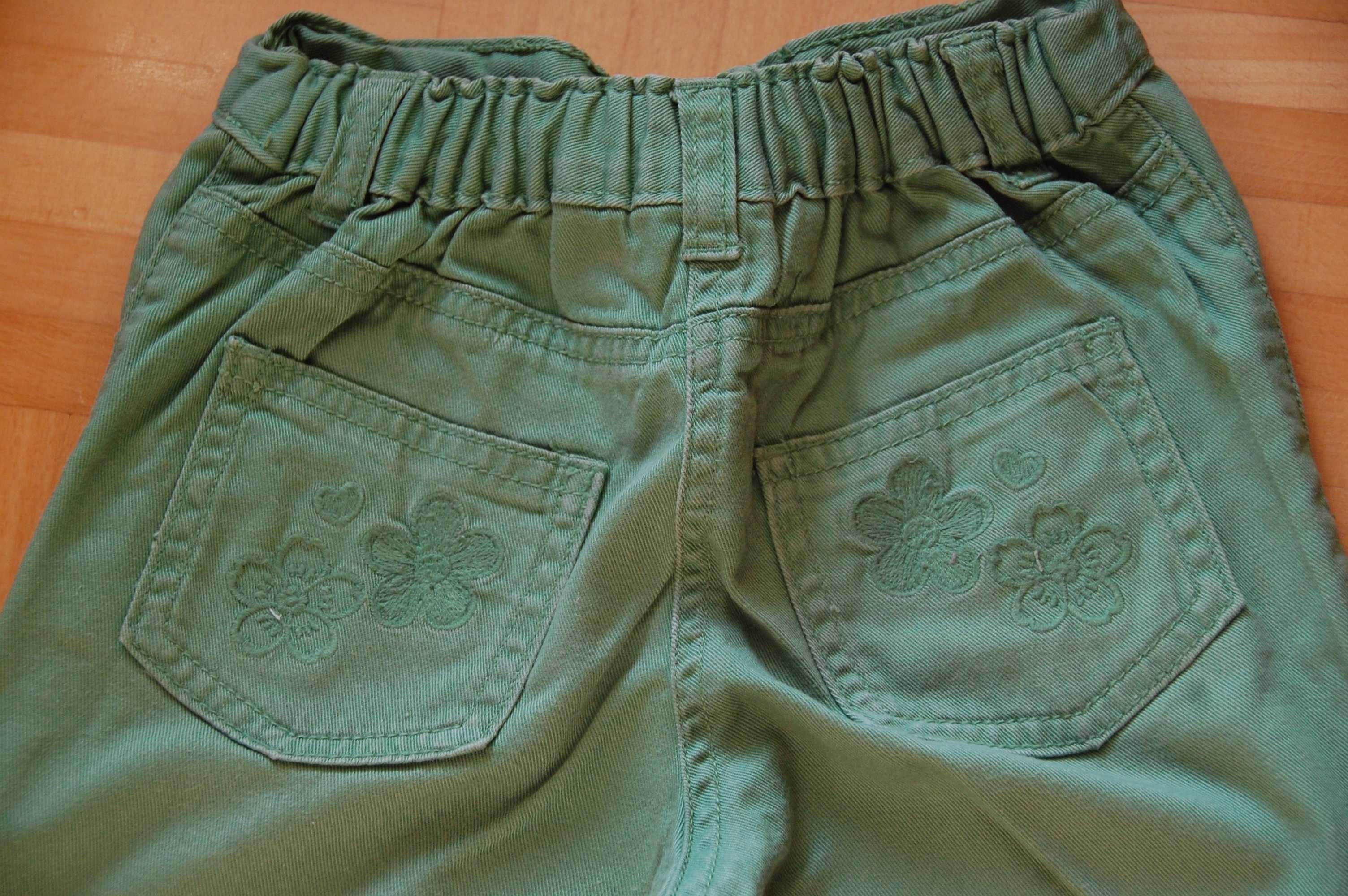2 x spodnie zielone, Reserved, rozm. 98, cena za całość