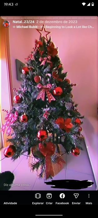 Árvore de Natal c/decoração