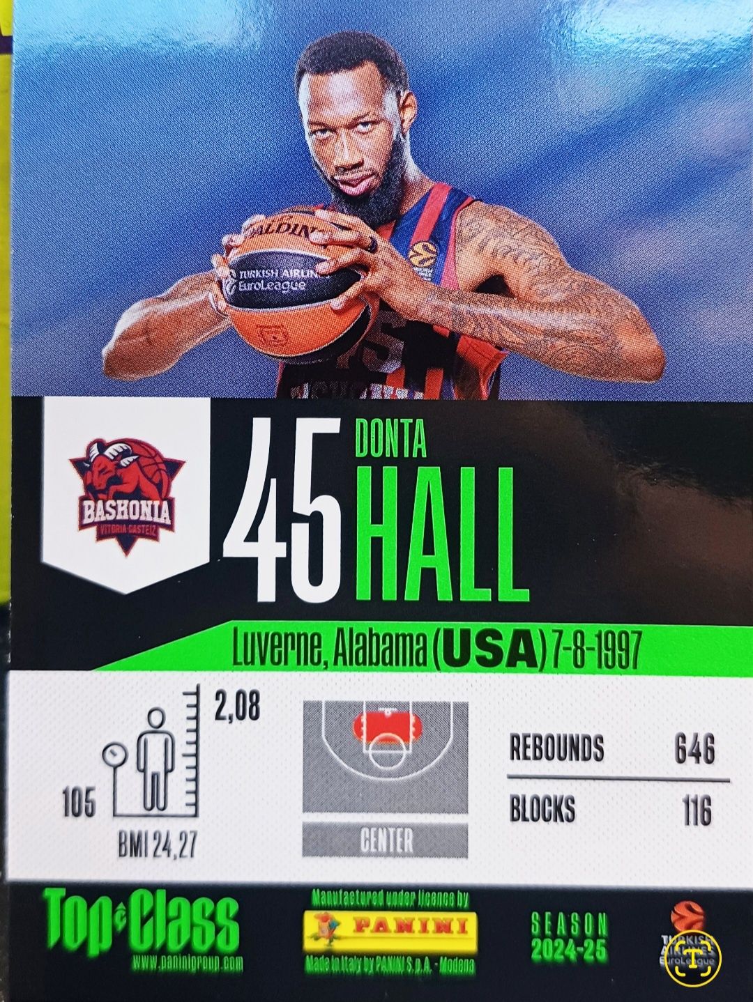 Karta kolekcjonerska Top Class Panini Pure Basketball nr 166 Max Power