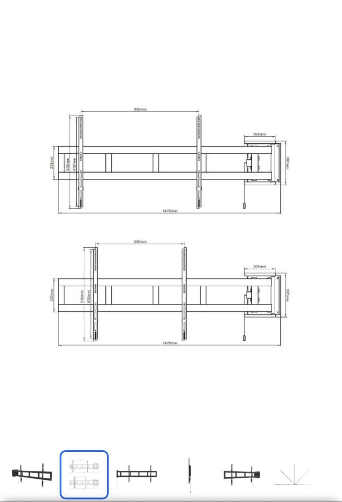 Uchwyt Multibrackets MB2654 uchylny do 84"