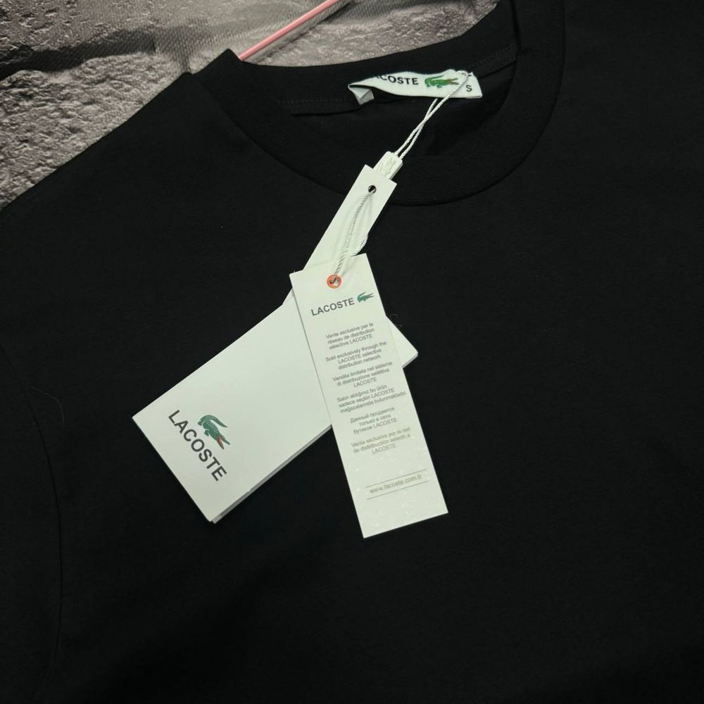 НОВЫЙ СЕЗОН 2024 мужской черный костюм Lacoste футболка+штаны s-xxl