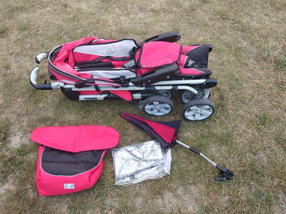 Wózek spacerowy pokrowiec na nóżki folia parasol