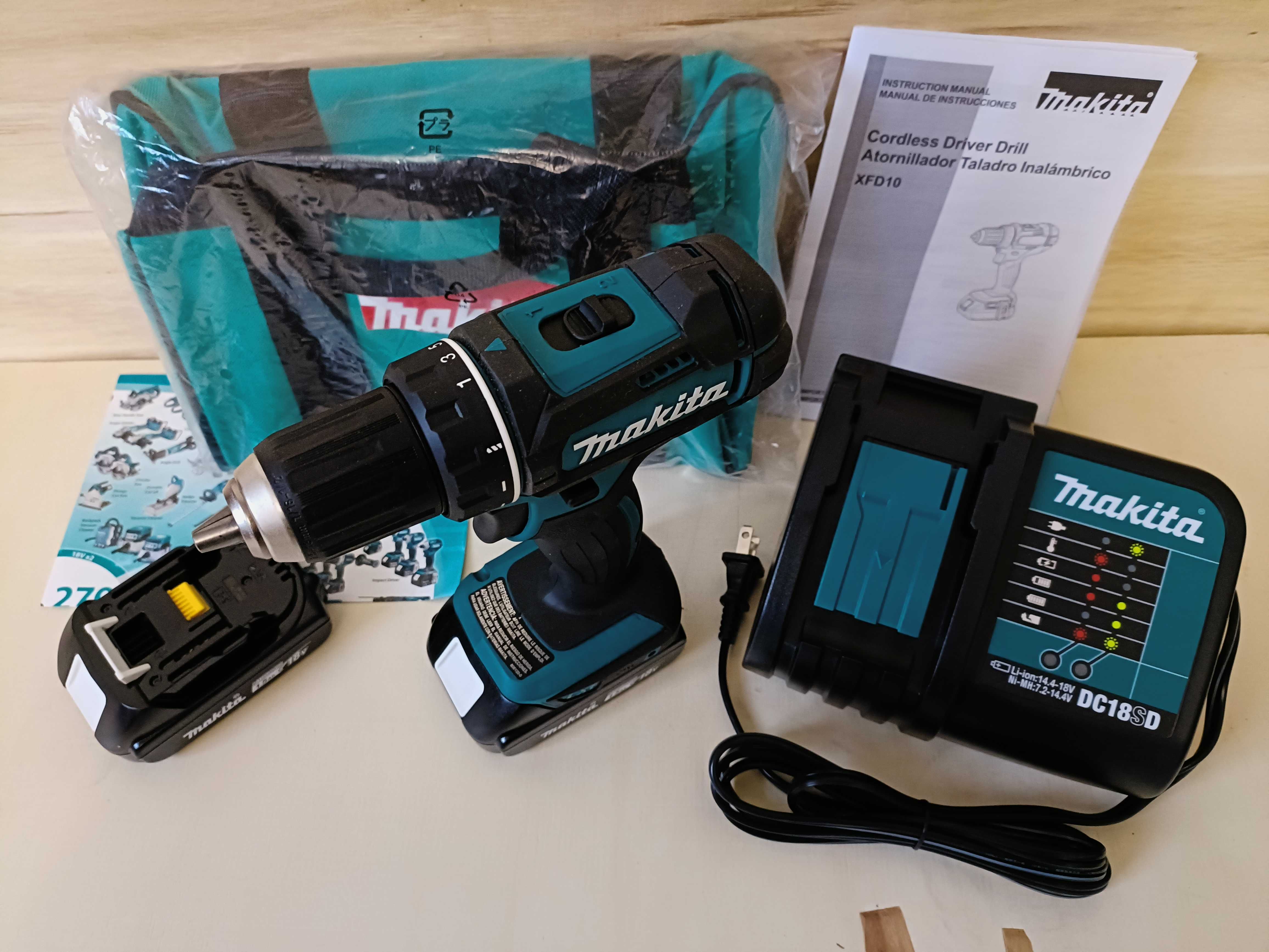 Акумуляторний дриль-шурупокрут MAKITA XFD10 (в Європі Makita DDF482)