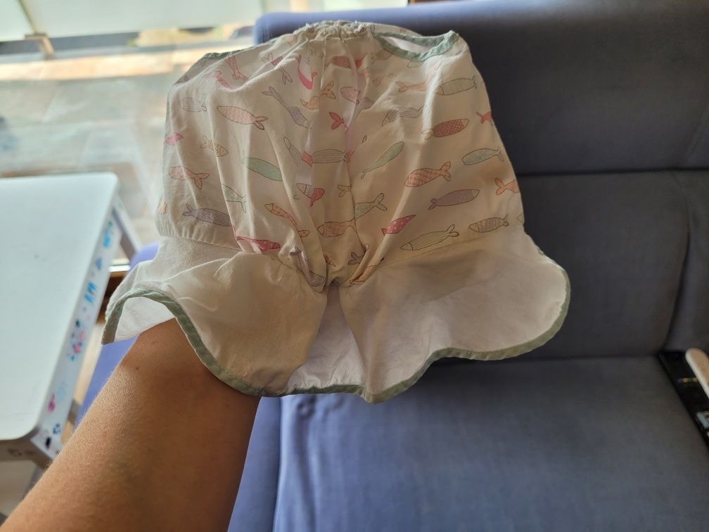 Bawełniana czapeczka dla dzieci na lato r.50 cienka