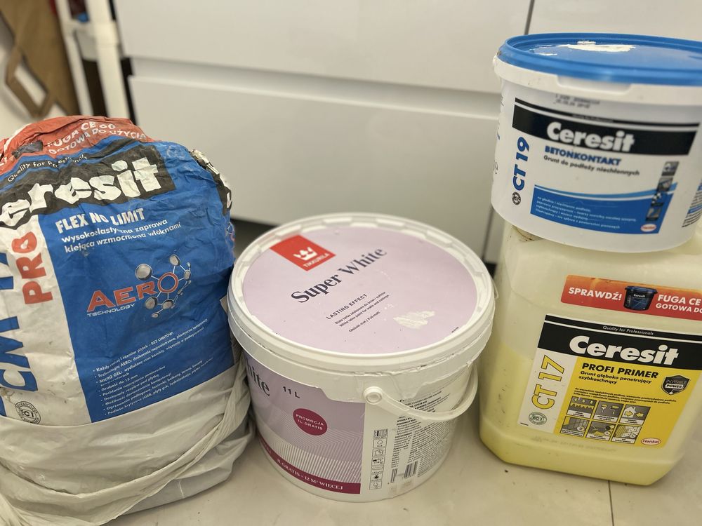 Farba Tikkurila Super White 11 l +zaprawa+grunt