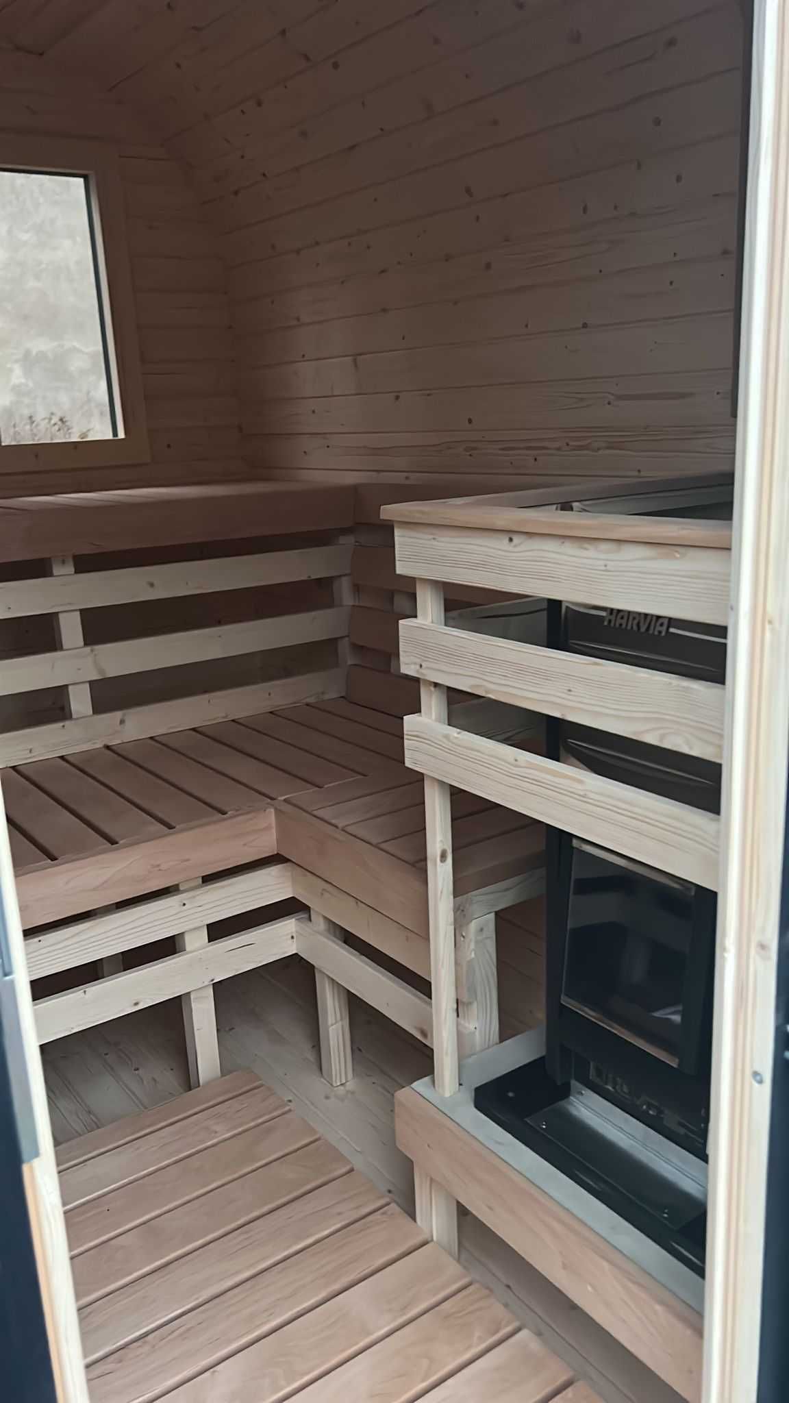 Sauna Kwadro 250cm Wyposażona Sauna Ogrodowa od Producenta z Litwy !!!