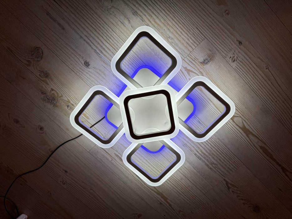 Светодиодная led Люстра 90W с пультом с подсветкой Світлодіодна лед