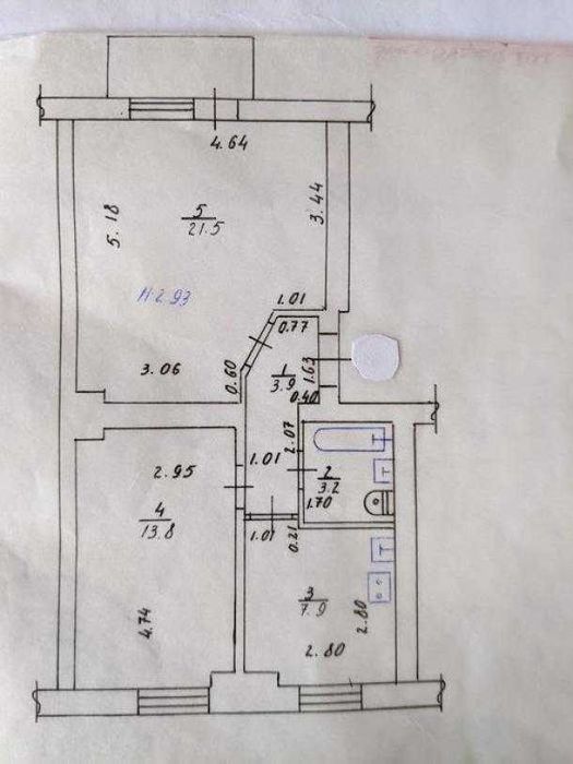 Продаж 2 к.квартири на пр. Науки з високими стелями.