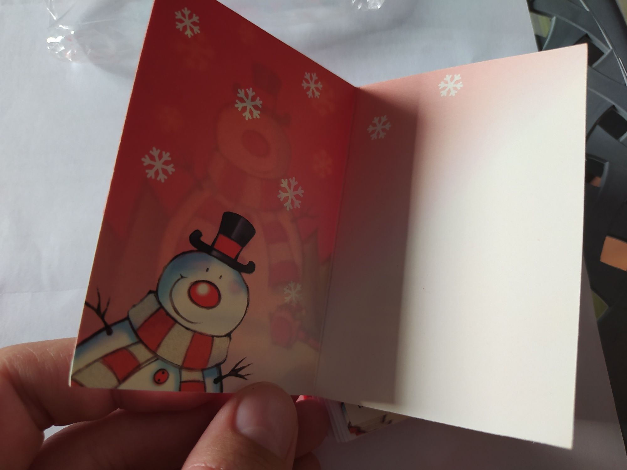 Conjunto de 9 postais pequenos de Natal + envelopes