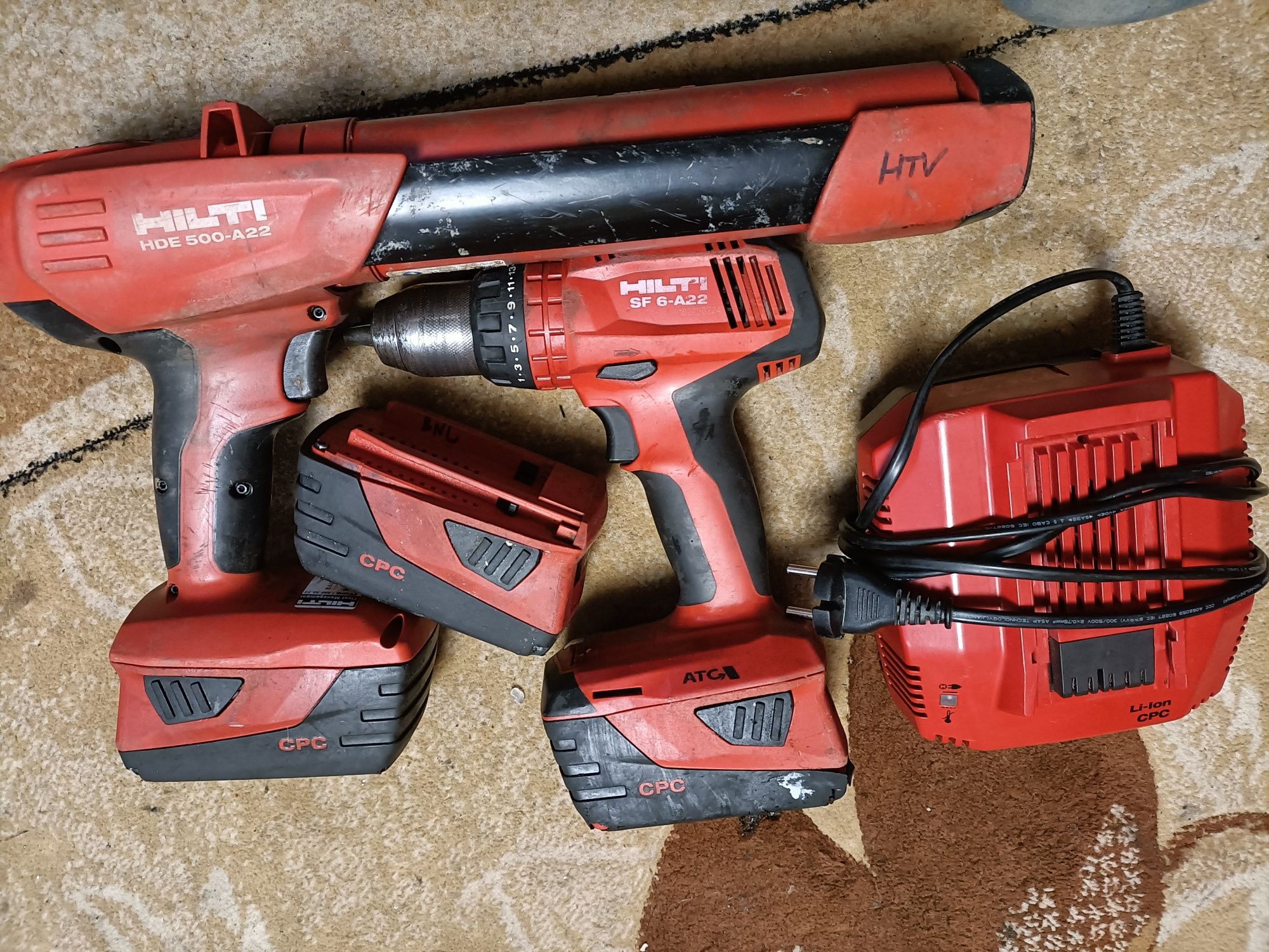 Pistolet do kleju i wkrętarka Hilti HDE 500-A22 Hilti SF6 A-22