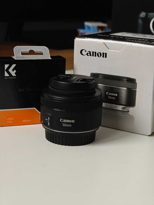 Obiektyw Canon EF 50mm 1.8 STM + filtr CPL