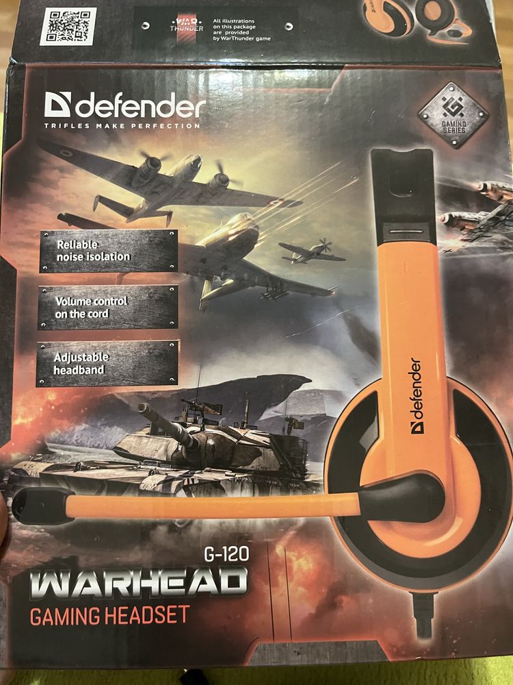 Навушники Defender Warhead G-120 Black-Orange (64099)