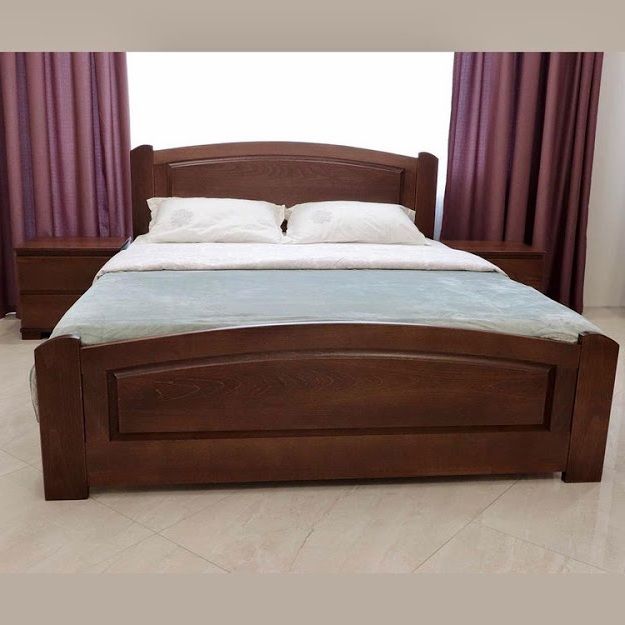 Двоспальне ліжко, деревяне ліжко, ліжко з масиву натурального дерева